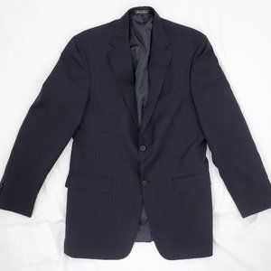 Tommy Hilfiger Blazer WORSTED WOOL Sport Jacket Fadded BLUE Pin Strip Size 38 R